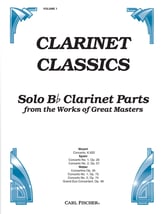 CLARINET CLASSICS VOLUME 1 cover